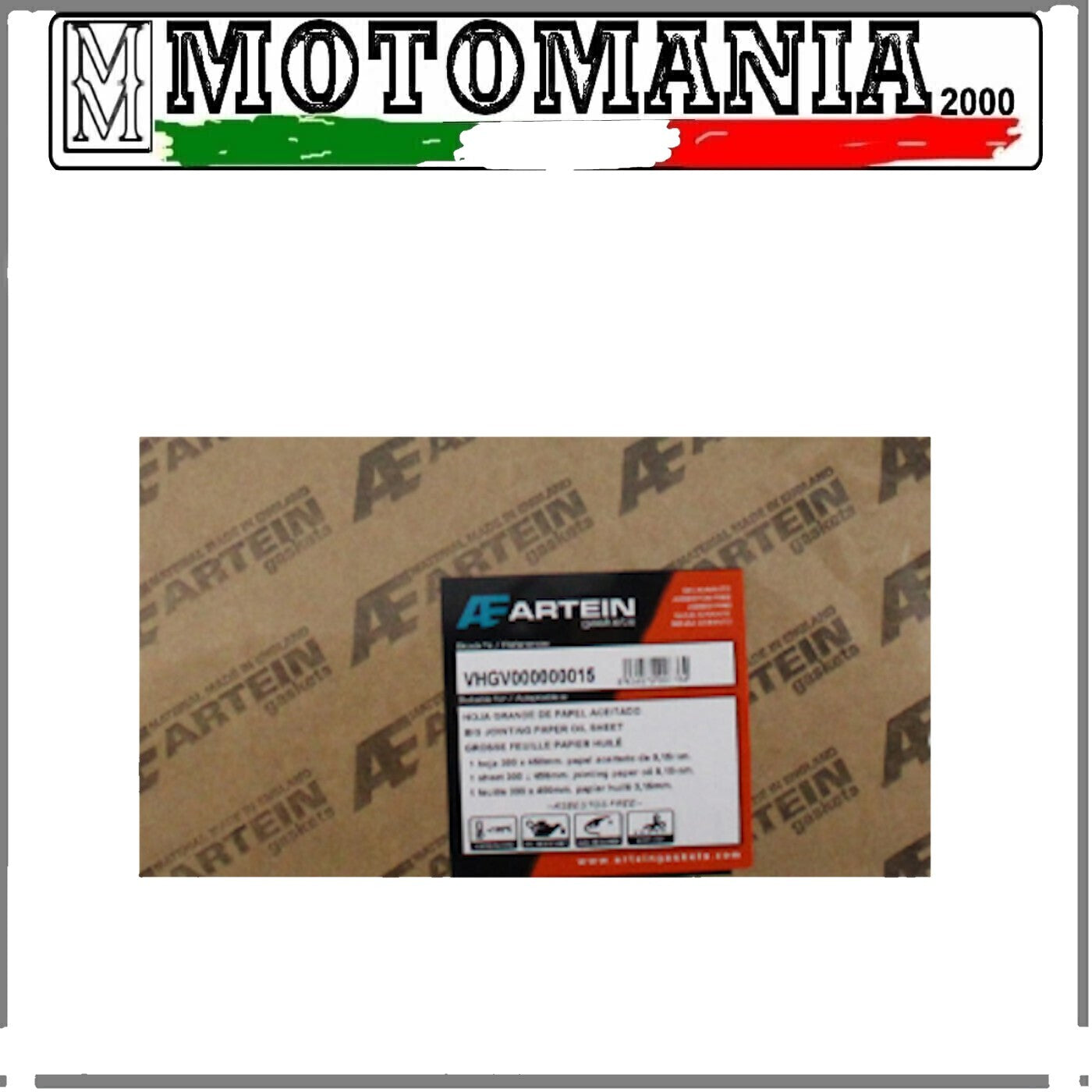 FOGLIO CARTA GUARNIZIONI 300 x 450 MM SPESSORE 0,40 MM *