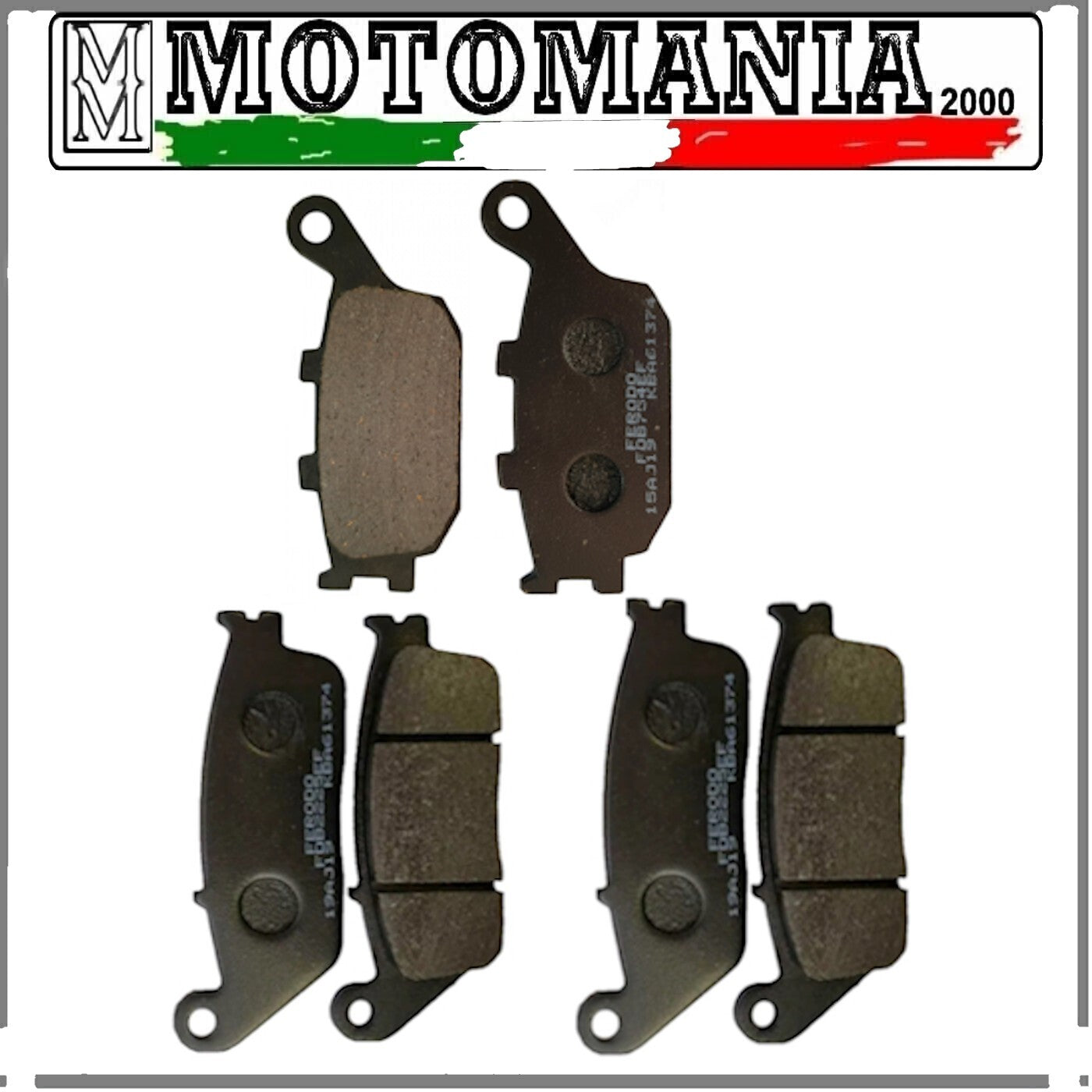 SERIE PASTIGLIE FRENO ANTER. E POSTER. PER HONDA HORNET 600/600S DA 98 A 02 *