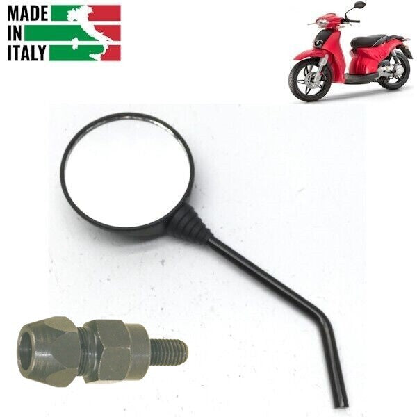 SPECCHIETTO SINISTRO COMPLETO DI ADATTATORE SX PER APRILIA SCARABEO 50-100CC *
