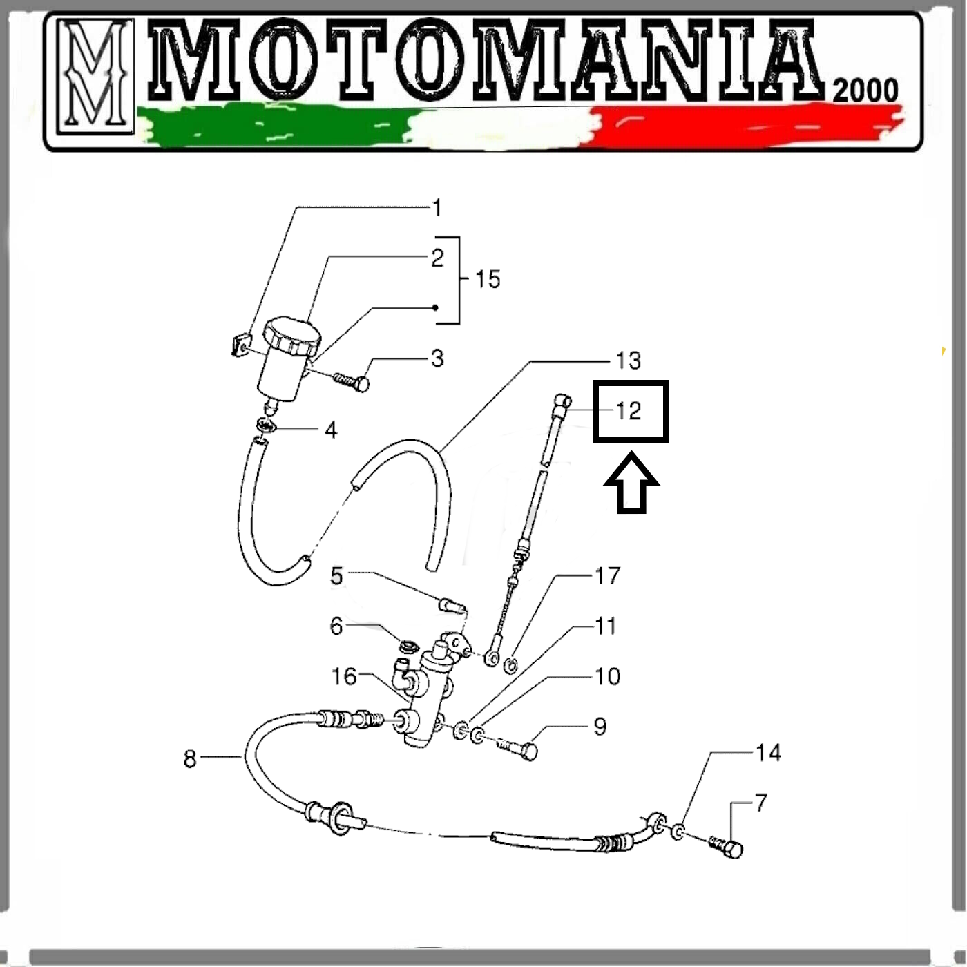 273670 - CAVO FRENO ANTERIORE ALLA POMPA 50\125
