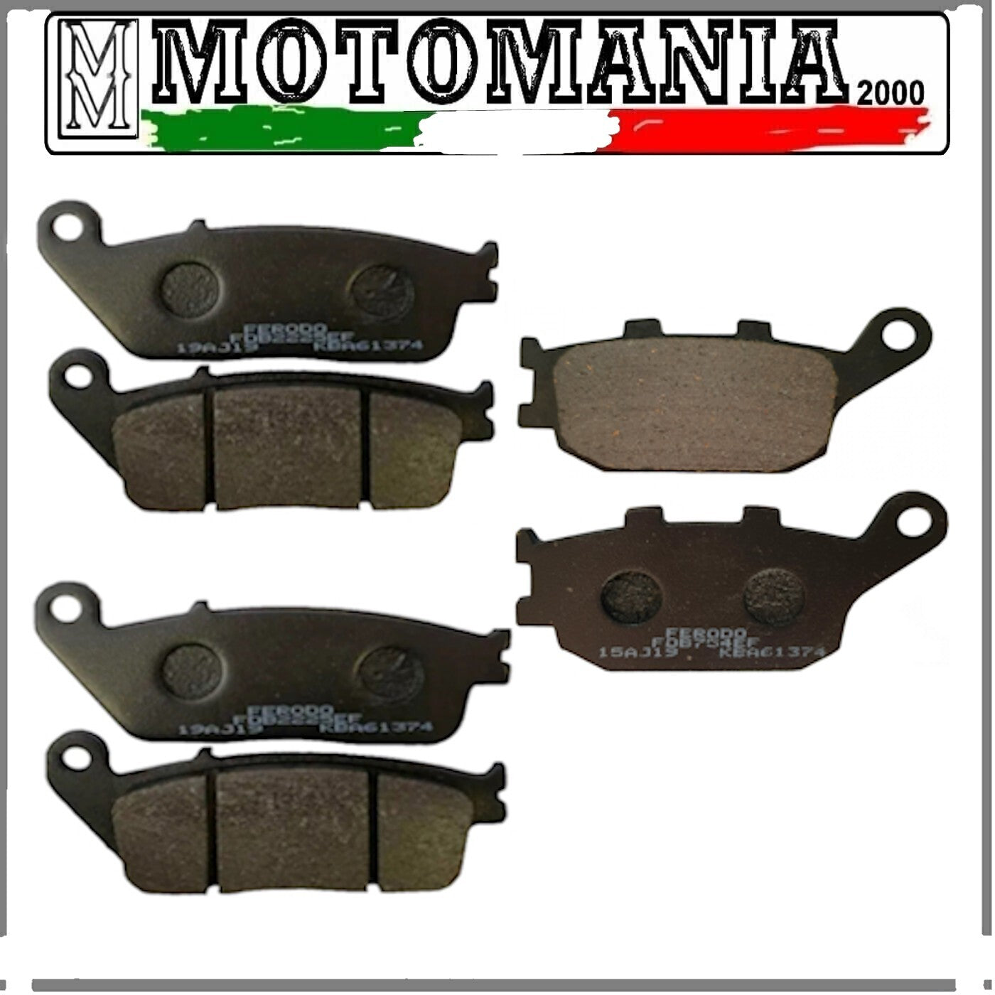 SERIE PASTIGLIE FRENO ANTER. E POSTER. PER HONDA HORNET 600/600S DA 98 A 02 *