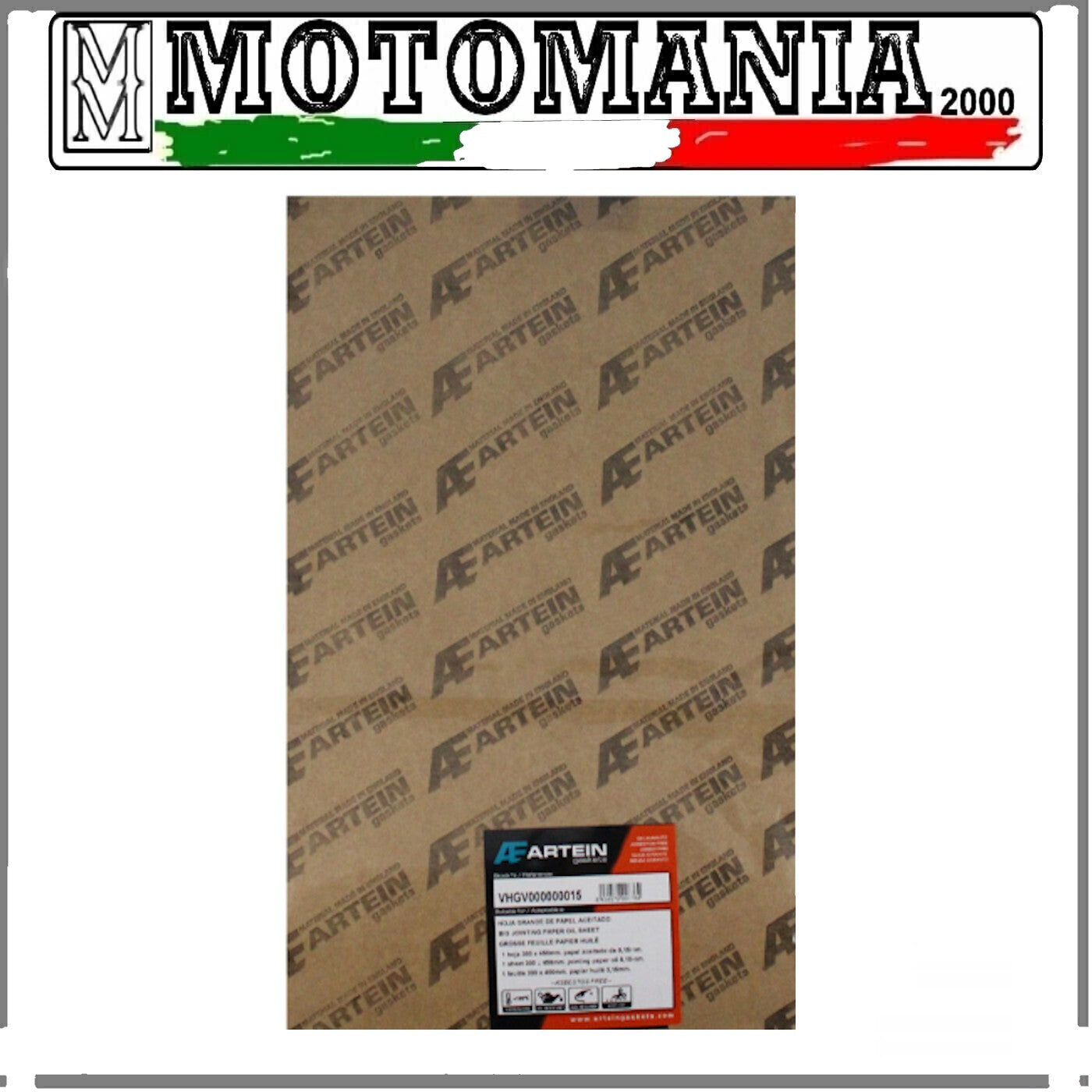 FOGLIO CARTA GUARNIZIONI 300 x 450 MM SPESSORE 0,40 MM *