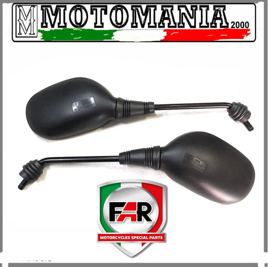 PAIR OF BLACK MIRRORS LEFT AND RIGHT FOR PIAGGIO CARNABY 125 2007-2011 FAR