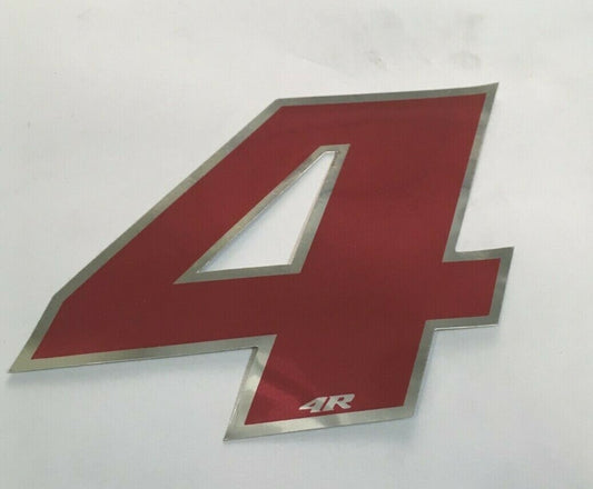 NUMBER 4 RED STICKER LENGTH 10MM WIDTH 10MM *
