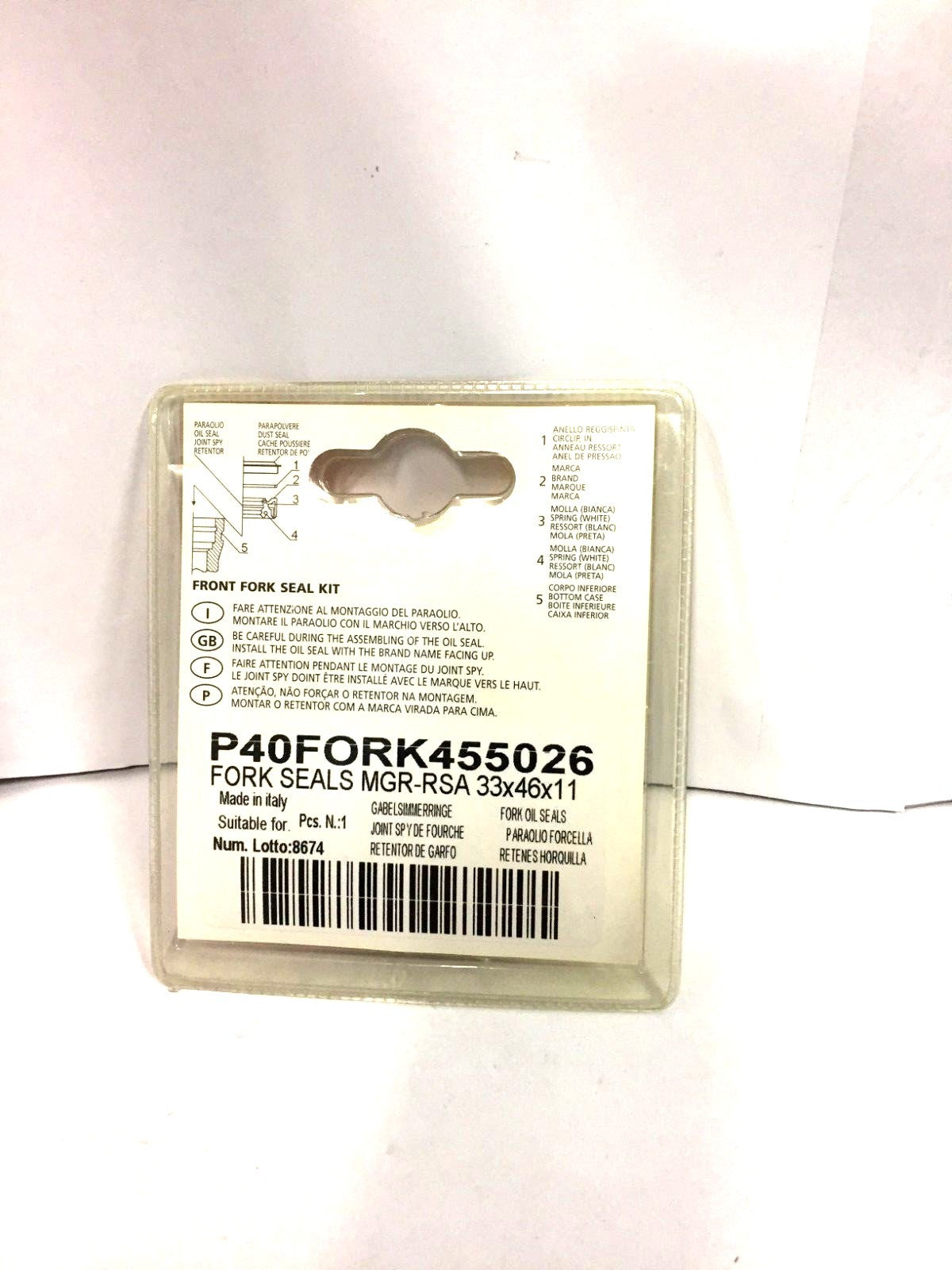 P40FORK455026 KIT FENDER ATHENA KIMCO AGILITY R16 125 08-12