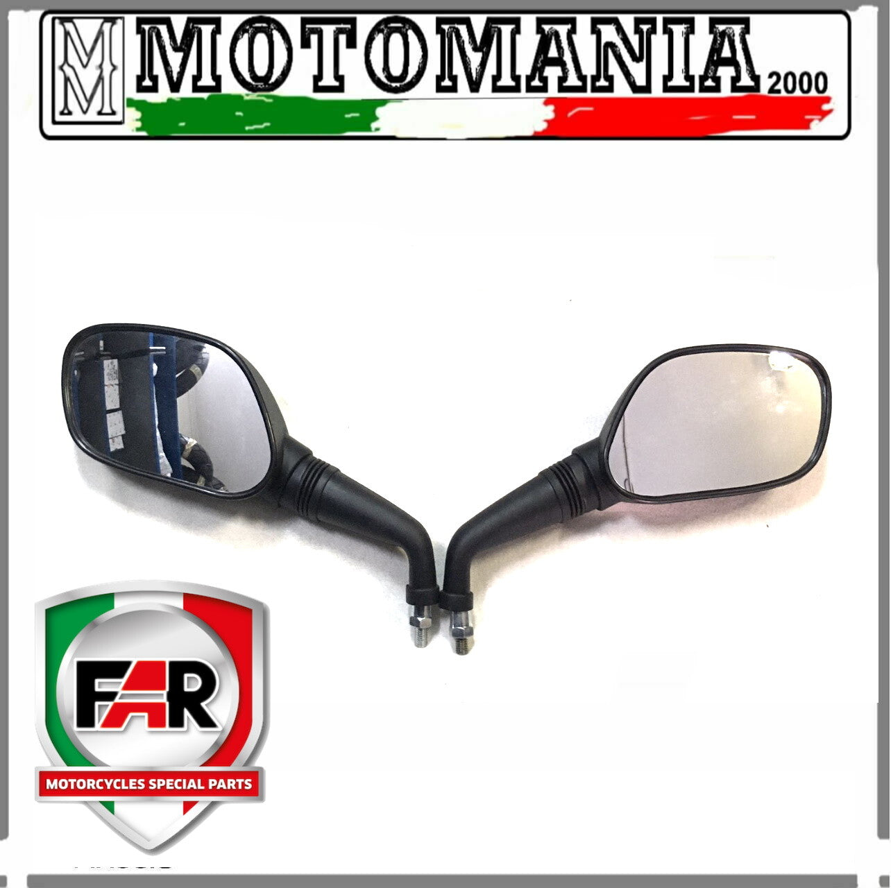 PAIR OF BLACK LEFT AND RIGHT MIRRORS FOR YAMAHA X-CITY 250 XC 300