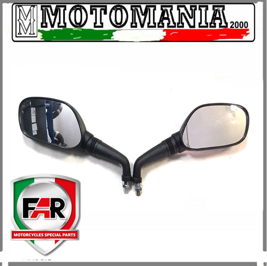 PAIR OF BLACK LEFT AND RIGHT MIRRORS FOR YAMAHA X-CITY 250 XC 300