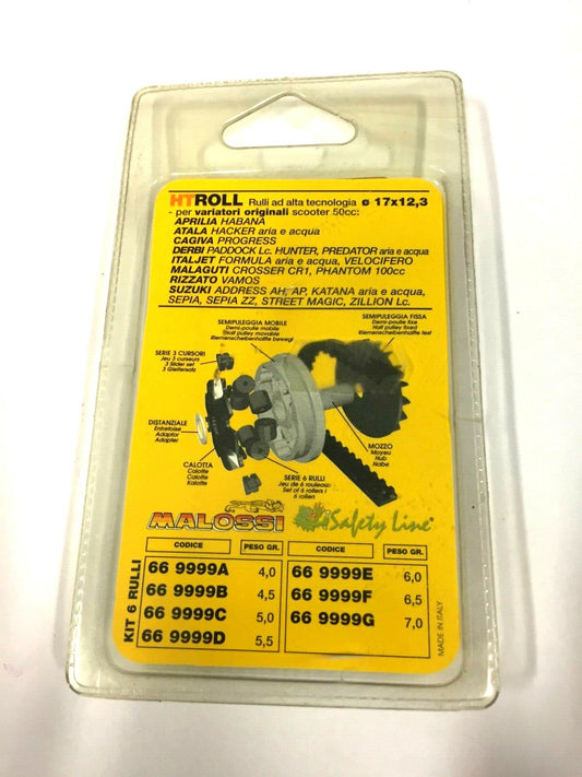 669999C0 KIT 6 ROLL VARIATOR 17X12.3 GR.05 MALOSSI CAGIVA PROGRESS 50