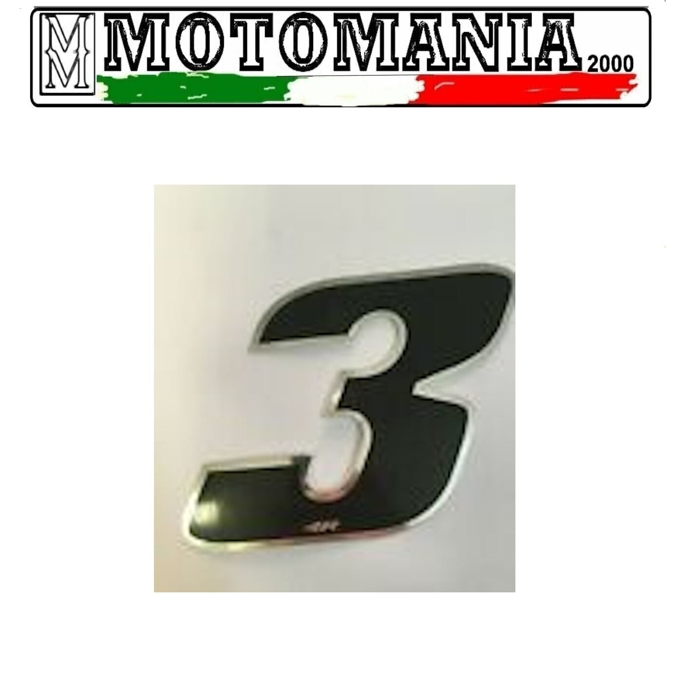 STICKER NUMBER FOR MOTORCYCLES AND CARS CM 10X10 BLACK COLOR *