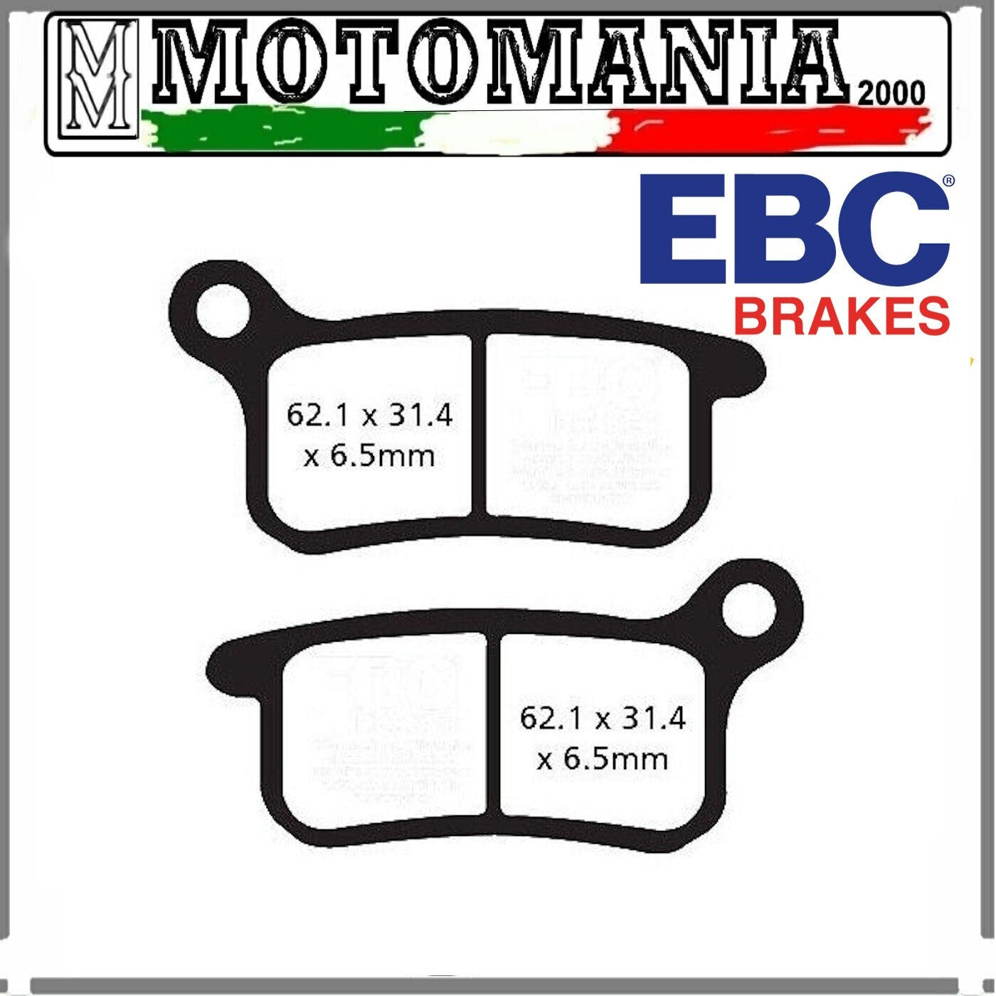 R1213100 PASTIGLIE FRENO POSTERIORE HONDA KAWASAKI SUZUKI YAMAHA