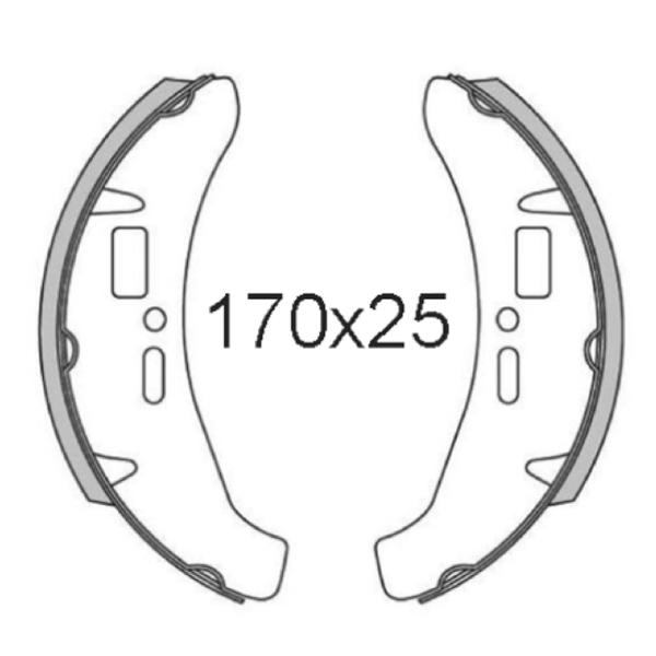 COPPIA GANASCE FRENO POSTERIORE PIAGGIO COSA 2 125-150-200CC / COSA CL-CLX 125CC