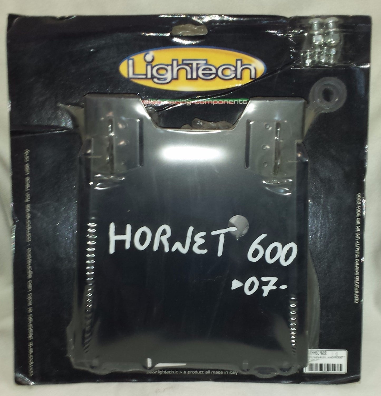 PTRHH607NER LIGHTECH PORTATARGA REGOLABILE HONDA HORNET 600 DAL 2007