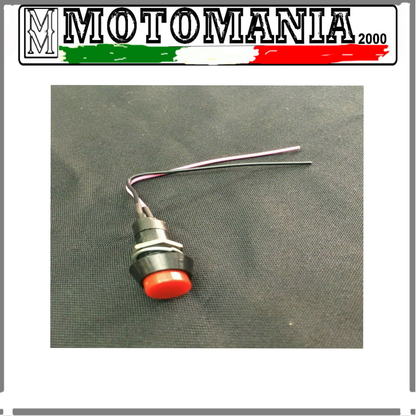 PULSANTE INTERRUTTORE TONDO CON FILETTATURA E DADO UNIVERSALE AUTO E MOTO