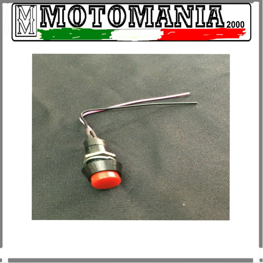 PULSANTE INTERRUTTORE TONDO CON FILETTATURA E DADO UNIVERSALE AUTO E MOTO