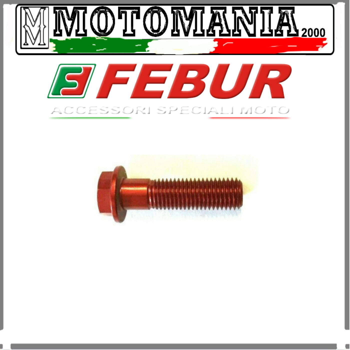 6X35 ERGAL BOLT RED HEX HEAD mm.8 *