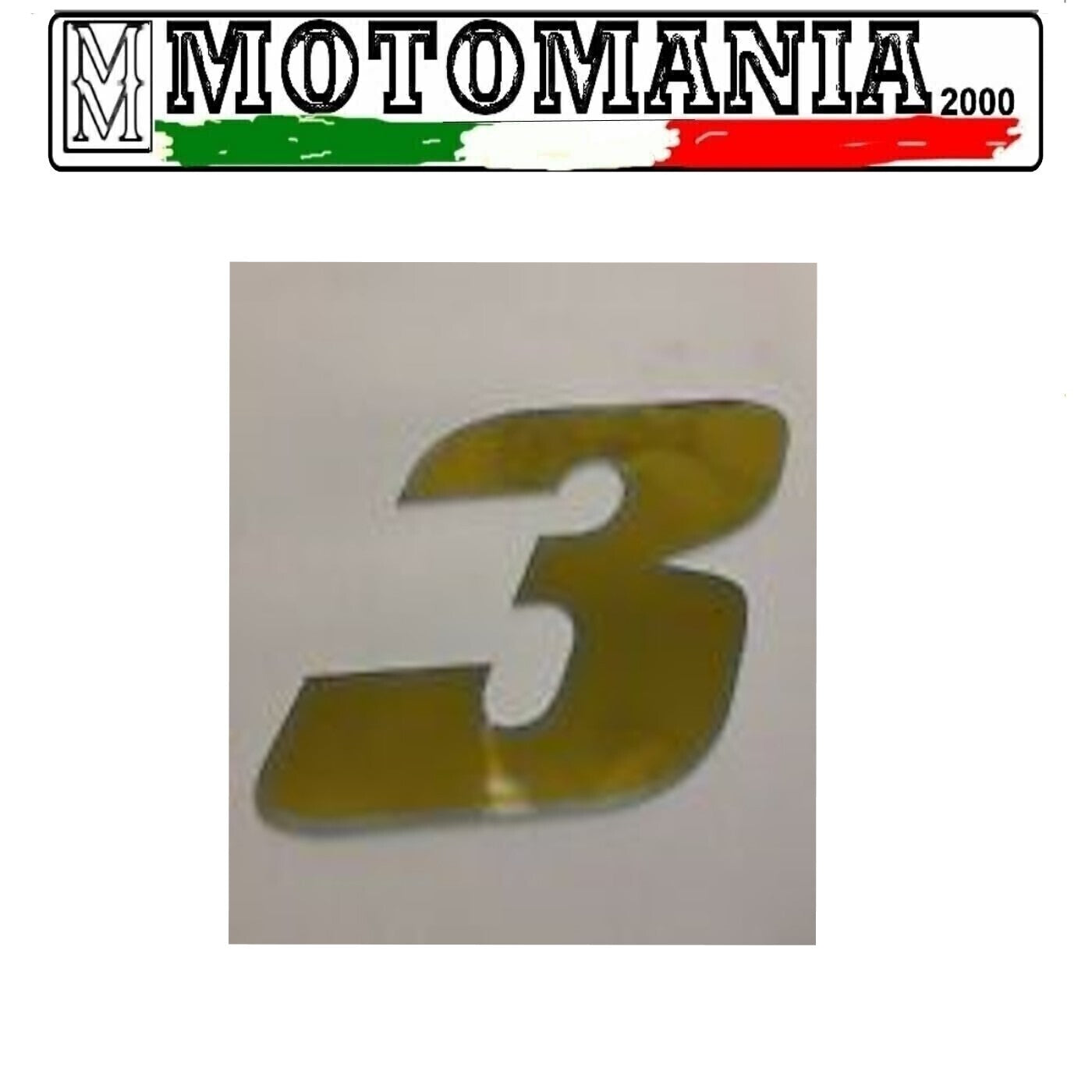 NUMERO 3 DORATO ADESIVO LARGHEZZA 10 CM ALTEZZA 10 CM  *