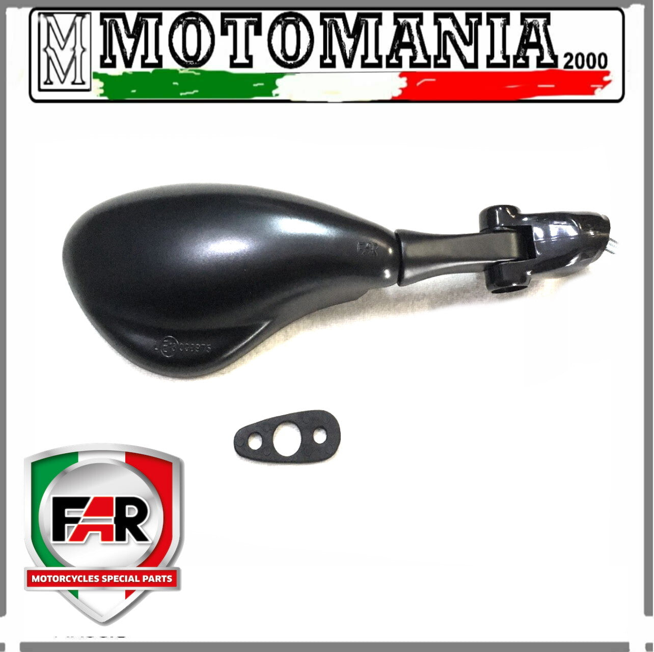 SPECCHIO RETROVISORE NERO DX PER SUZUKI GSX 600-750 TL 1000 R-S