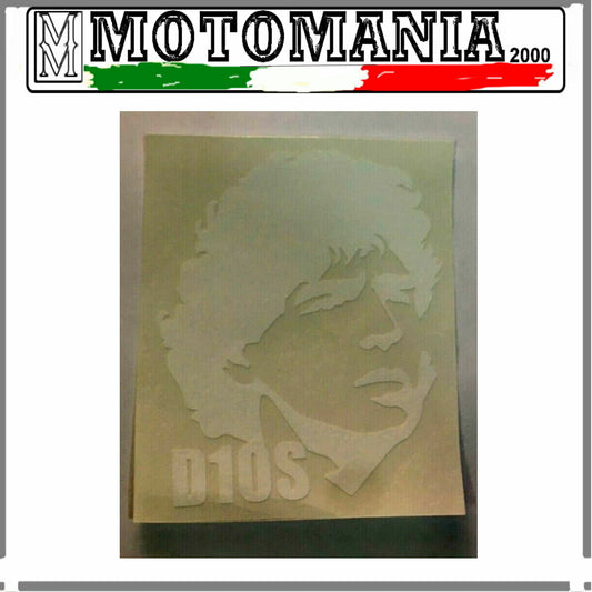 ADESIVO PRESPAZIATO MARADONA BIANCO LARGHEZZA 6 CM ALTEZZA 8 CM