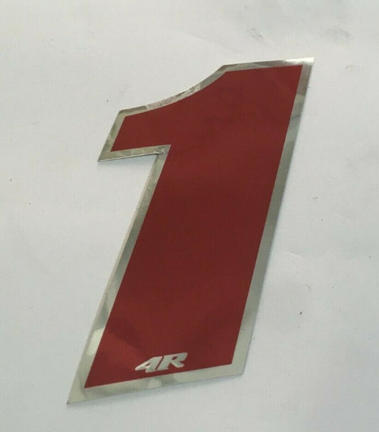 NUMBER 1 RED STICKER LENGTH 10MM WIDTH 10MM *