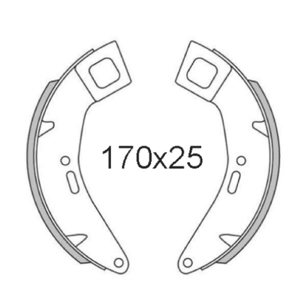 COPPIA GANASCE FRENO ANTERIORE PIAGGIO COSA 1/2 125-150-200CC / COSA CL-CLX 125