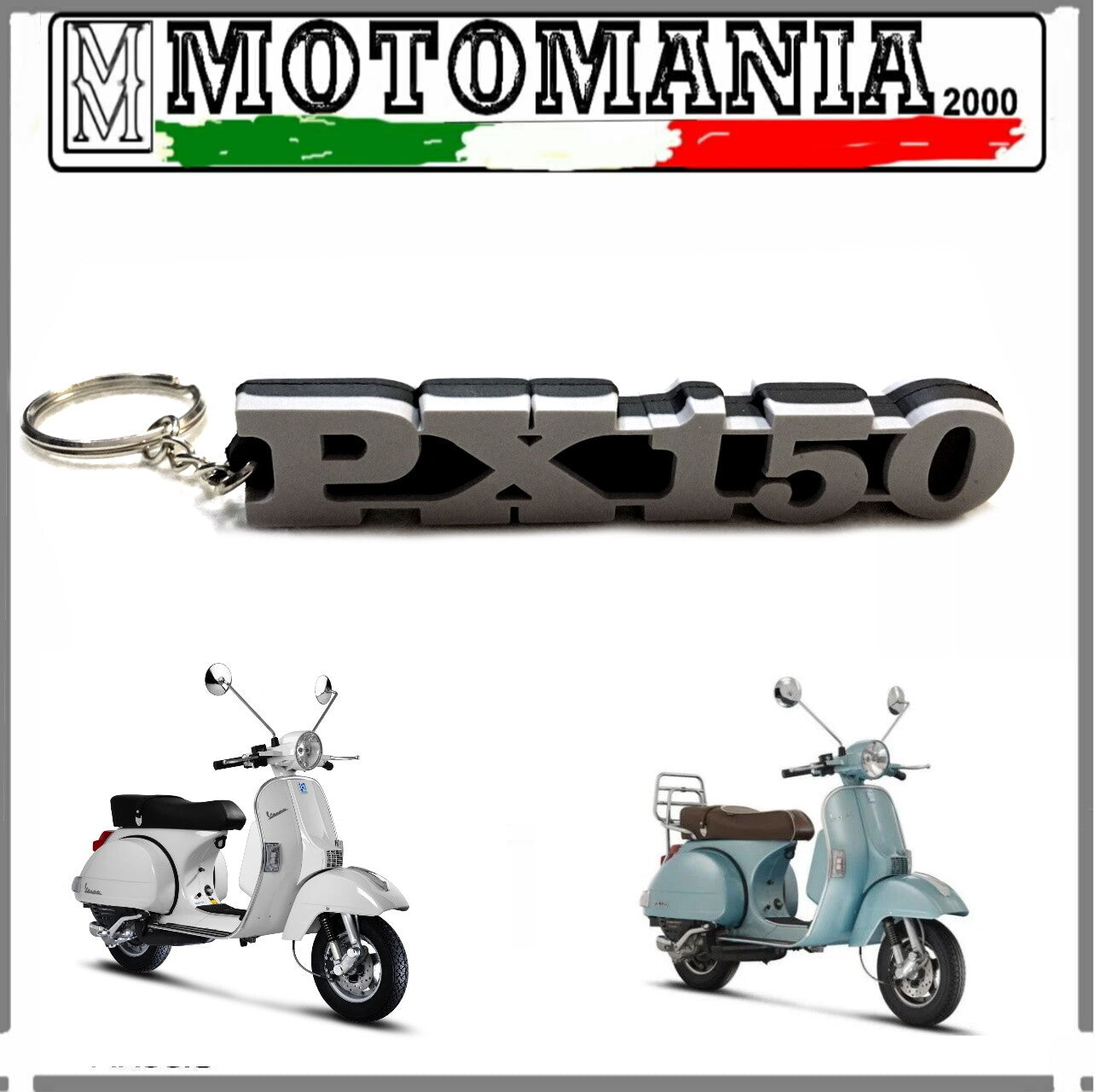 Soft Rubber Keychain for Piaggio Vespa PX 150