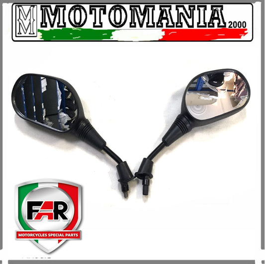 PAIR OF BLACK LEFT AND RIGHT MIRRORS FOR HONDA SH 125/150 2001-2007