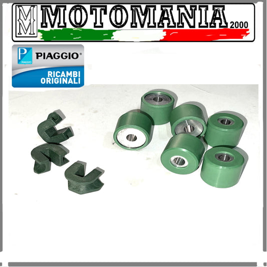 6 REEL VARIATOR KIT COMPLETE WITH 3 ORIGINAL SLIDERS PIAGGIO FOR BEVERLY 250 *