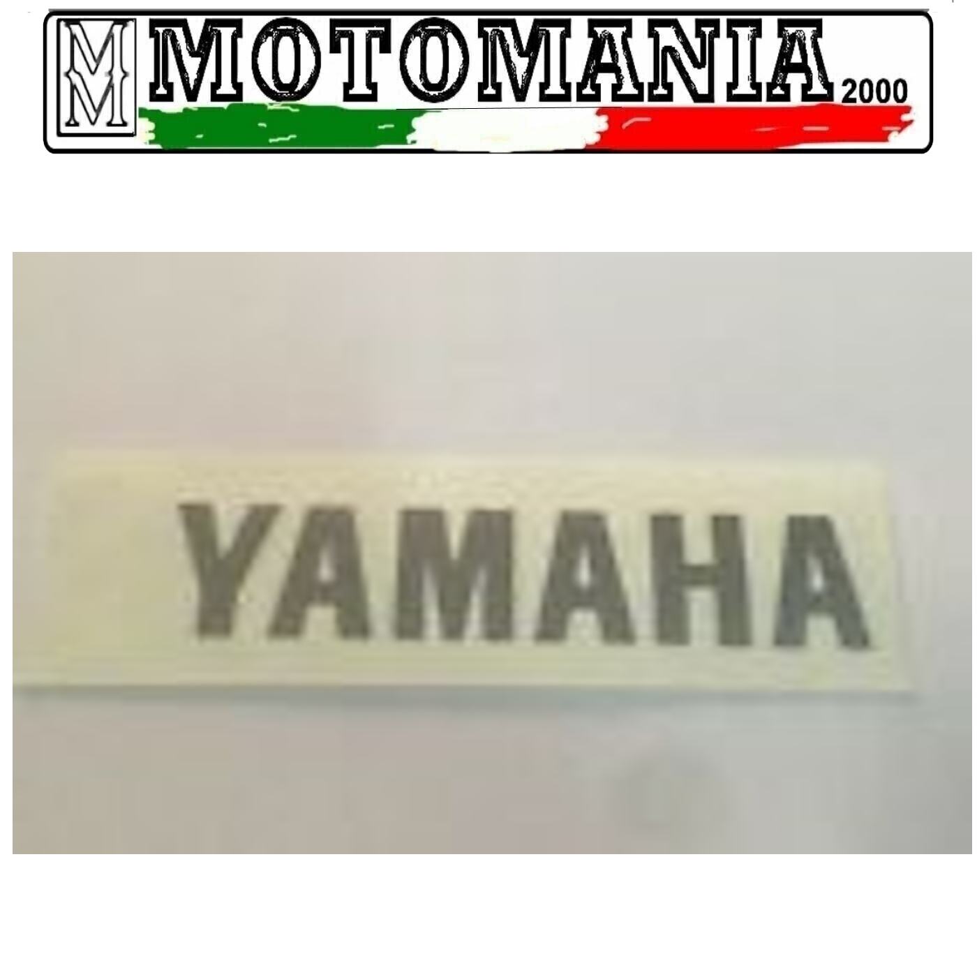 YAMAHA STICKER WRITING WIDTH 6.5 CM HEIGHT 1.7 CM GRAY COLOR