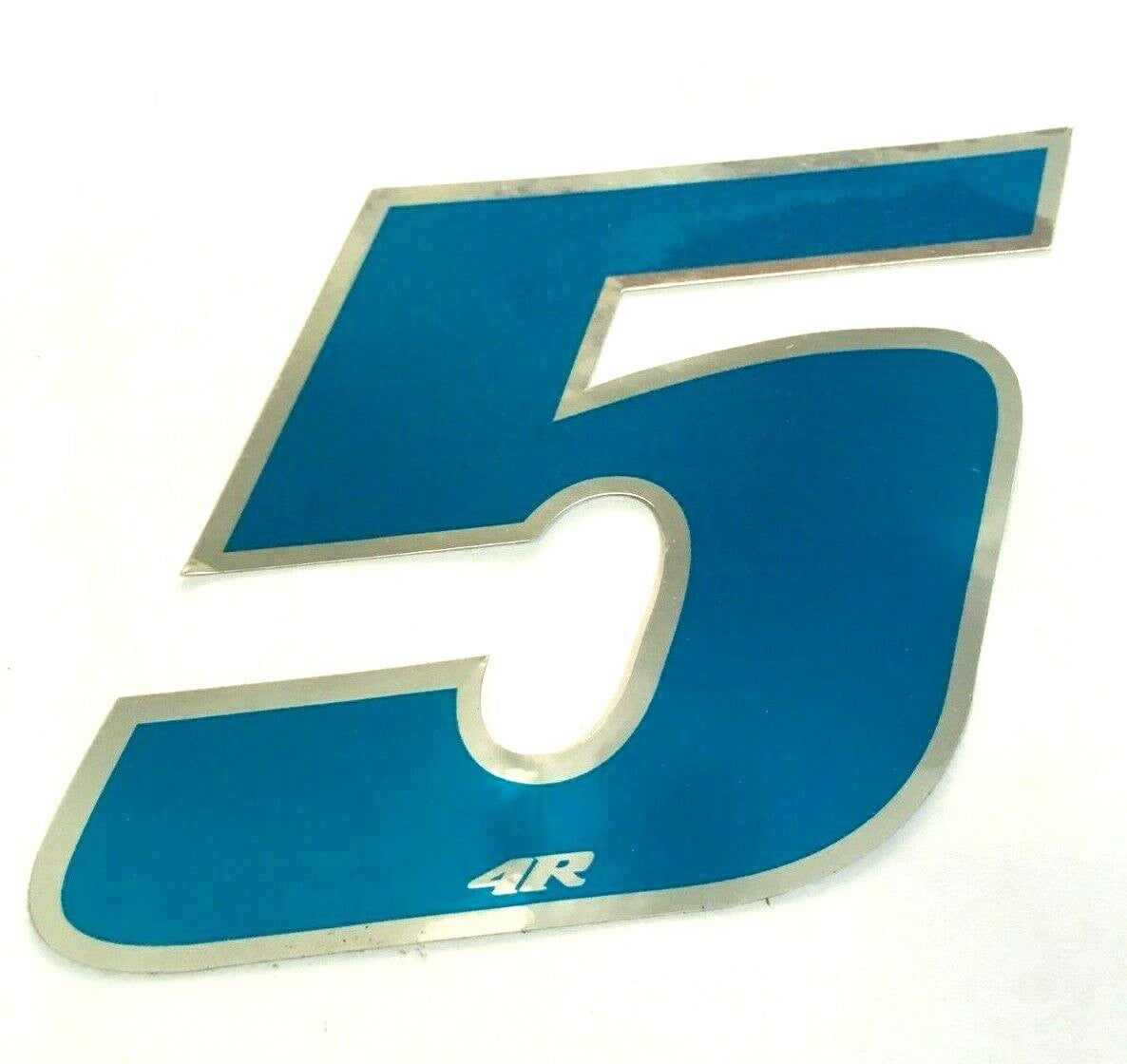 BLUE STICKER NUMBER WITH CHROME EDGE ADHESIVE CM.10X10 *