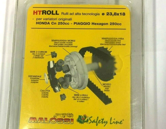 669915.A0 KIT 6 ROLLERS VARIATOR 23.8X18 GR.18 HONDA HELIX 250 4T LC