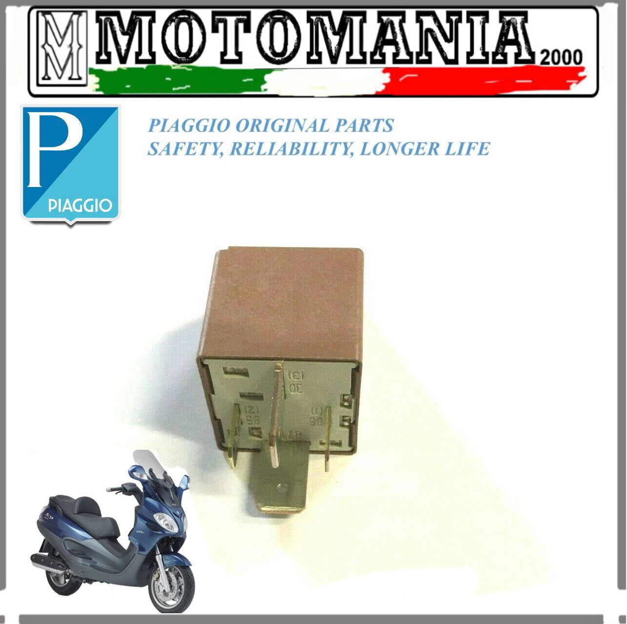 ORIGINAL PIAGGIO BEVERLY 125/200/250 APE 50 12V80A STARTER REMOTE