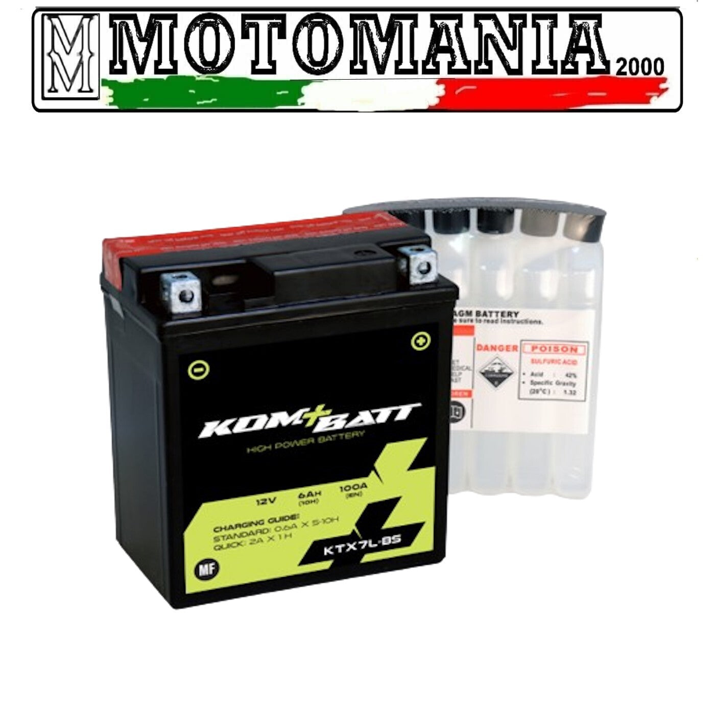 BATTERIA KOMBATT MF KTX7L-BS  PER HONDA	SH 125	2001-2013  *