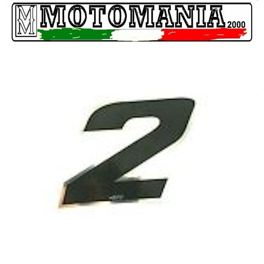 BLACK STICKER NUMBER WITH CHROME EDGE CM 10X10 *