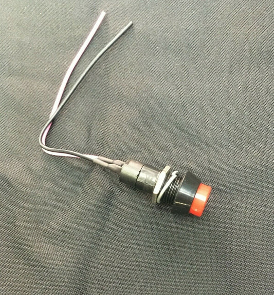 PULSANTE INTERRUTTORE TONDO CON FILETTATURA E DADO UNIVERSALE AUTO E MOTO