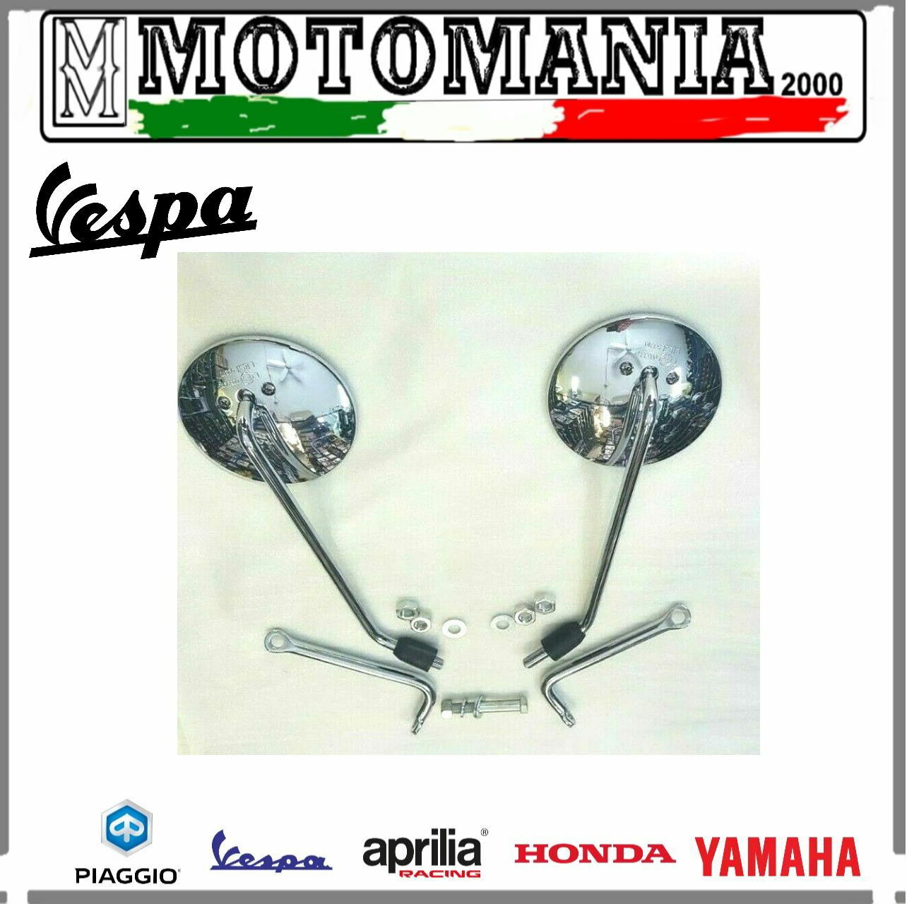 CP MIRRORS SX-DX OMOL WITH ATTACHMENTS FOR VESPA 125-150 VB1 VNB VBB GS 150 *