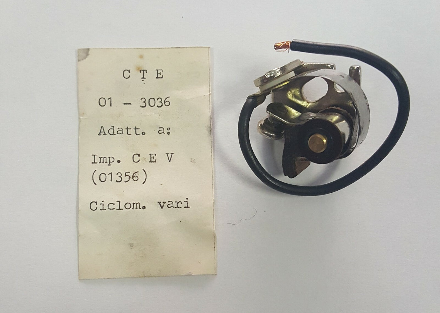 Puntine platinate CTE 01 3036 Adatt. Imp. CEV 01356 Ciclomotori e moto d'epoca *