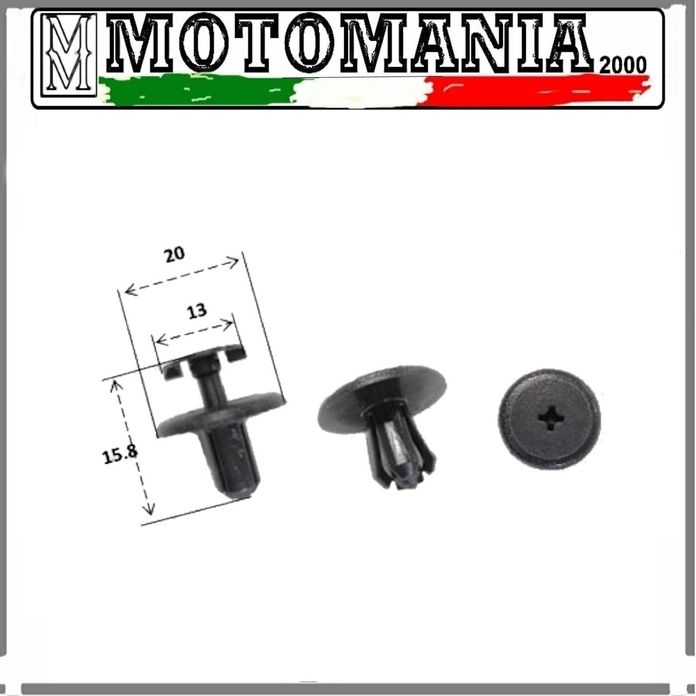 RIVETTO IN PLASTICA YAMAHA YP250R X-MAX / YP400 MAJESTY / XP530-A T-MAX SX-DX