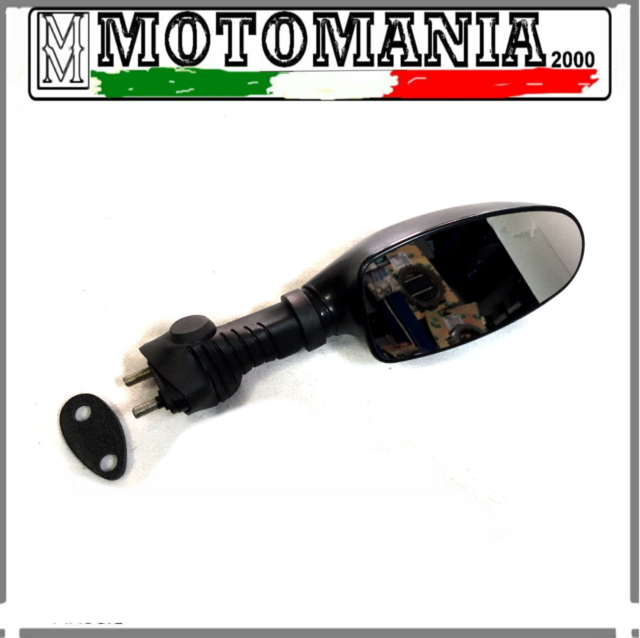 BLACK RIGHT REARVIEW MIRROR COMPLETE WITH GASKET