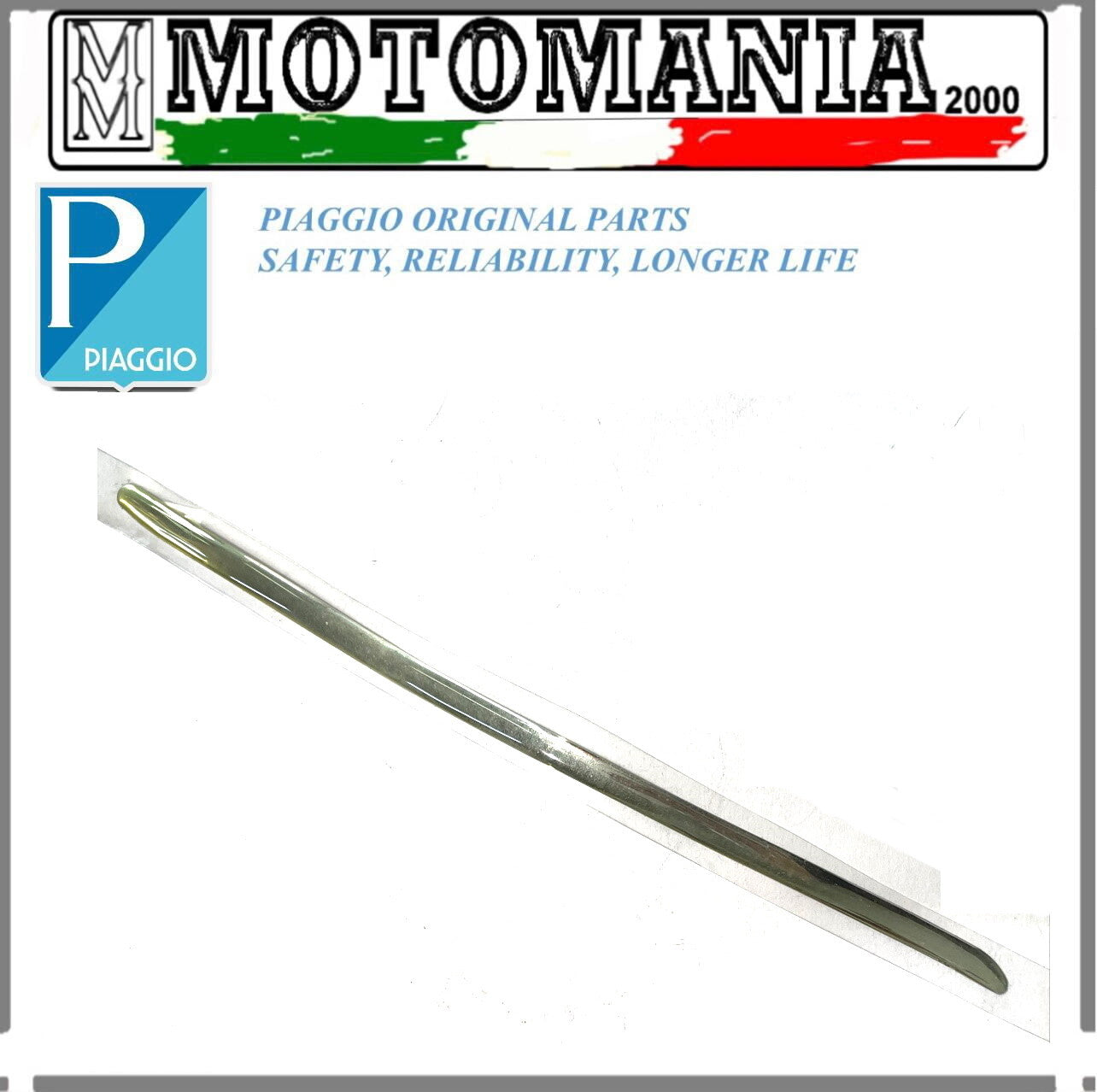 ORIGINAL PIAGGIO CHROME ADHESIVE STRIP BAFFLE BAFFLE