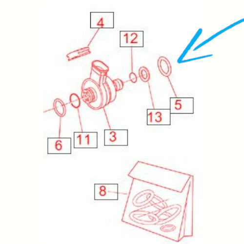 AP2EAN000258 ORIGINAL APRILIA O-RING SEALING RING FOR INJECTION GROUP
