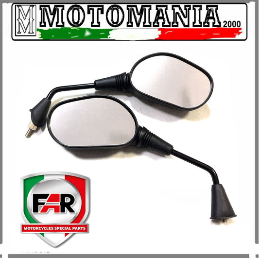 COPPIA SPECCHI RETROVISORI NERI SX E DX PER SUZUKI BURGMAN 125-150,SIXTEEN 150