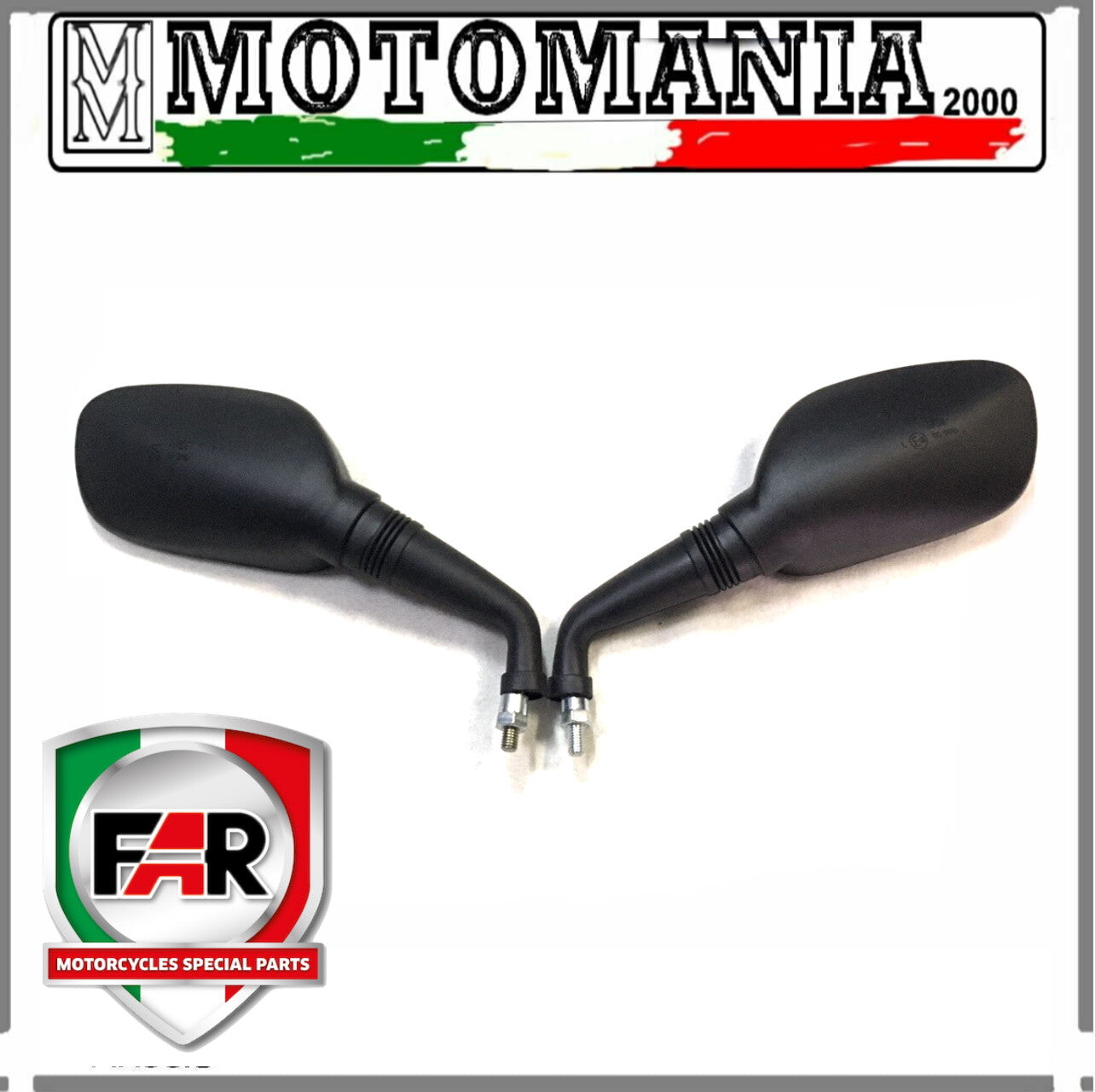 PAIR OF BLACK LEFT AND RIGHT MIRRORS FOR YAMAHA X-CITY 250 XC 300