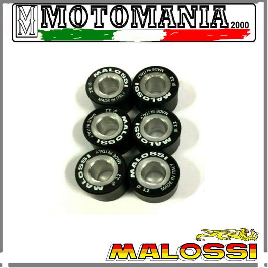 669417A0 KIT 6 ROLLERS 15X12 GR.3.2 MALOSSI APRILIA-BENELLI-BETA-CAGIVA-MBK-50