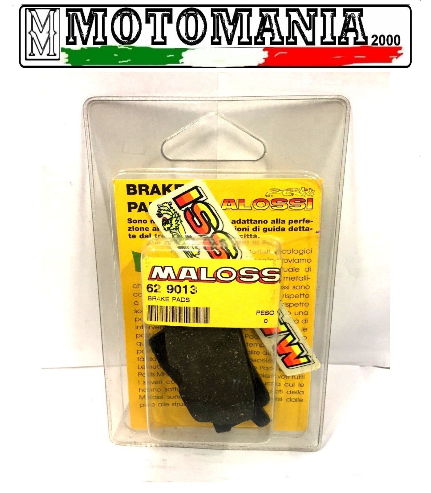 629013 CP BRAKE PADS MALOSSI PEUGEOT V-CLIC 50 4T 08-13 MBK BOOSTER 100 2T*