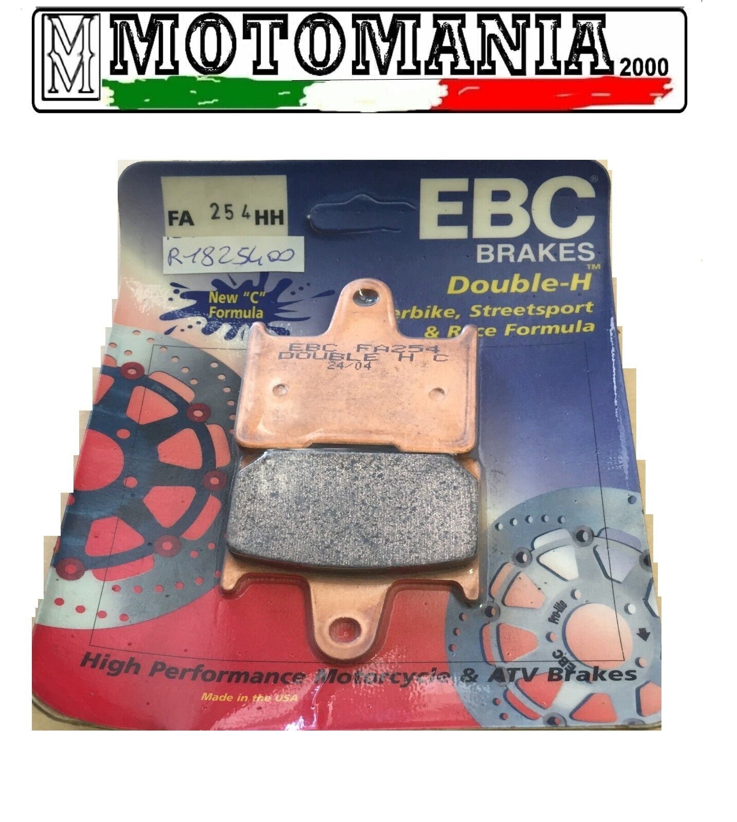 R1825400 CP PASTIGLIE SINTERIZZ. HARLEY DAVIDSON SUZUKI KAWASAKI HONDA FA254HH *