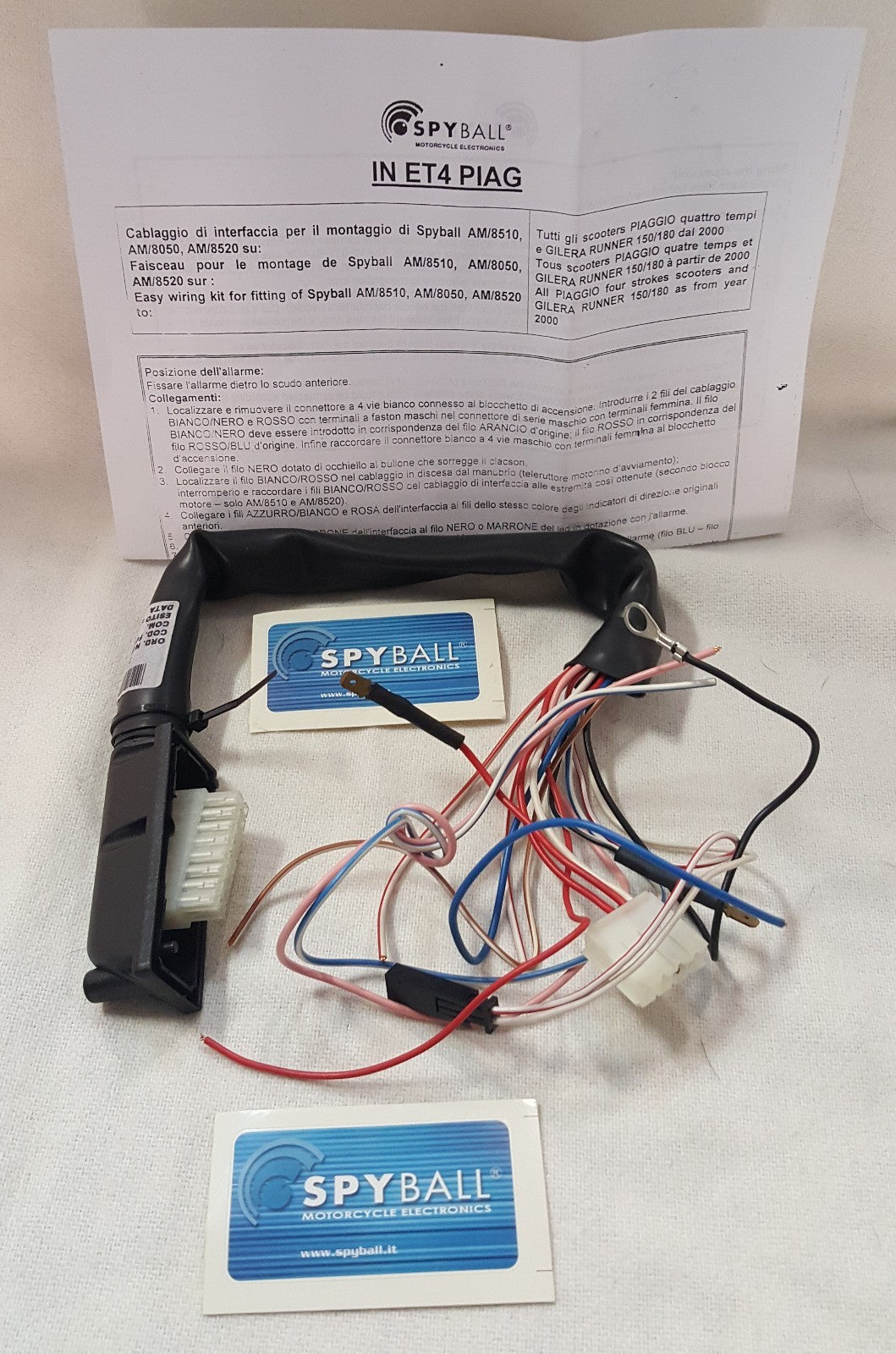 Spyball Wiring Piaggio 4 Stroke and Gilera Runner 125 180 from 2000