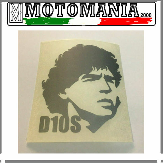 ADESIVO PRESPAZIATO MARADONA GRIGIO LARGHEZZA 6 CM ALTEZZA 8 CM