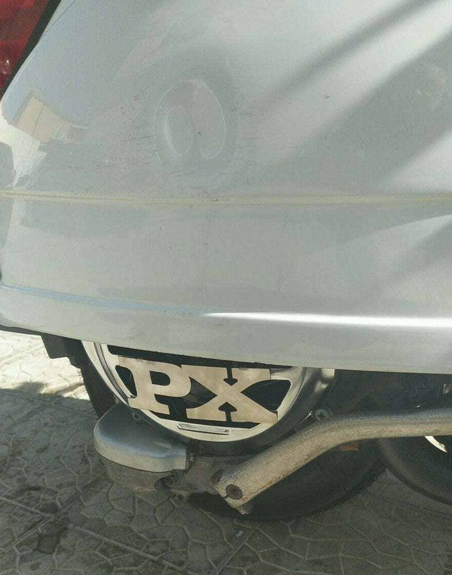 Vespa PX CHROME FAN COVER WITH LOGO WRITTEN PX ALL MODELS PLUS FREE *