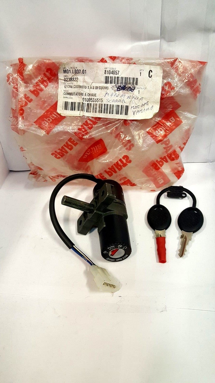 AP8104057 KIT BLOCCHETTO CHIAVE APRILIA SCARABEO 100 MOTORE YAMAHA ANNO 2000