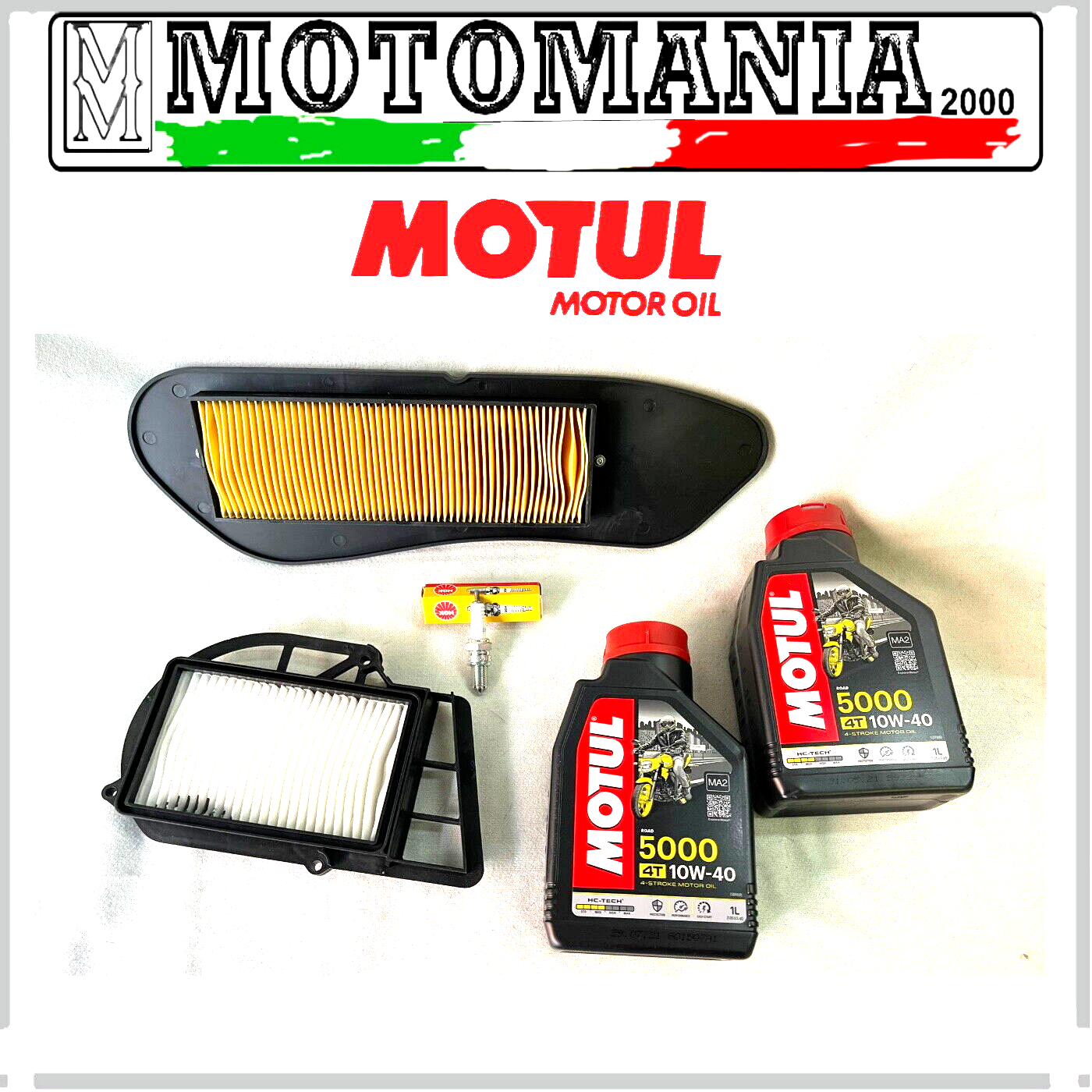 KIT TAGLIANDO PER X MAX 250 - 2 OLIO MOTUL / CANDELA / 2 FILTRI ARIA *